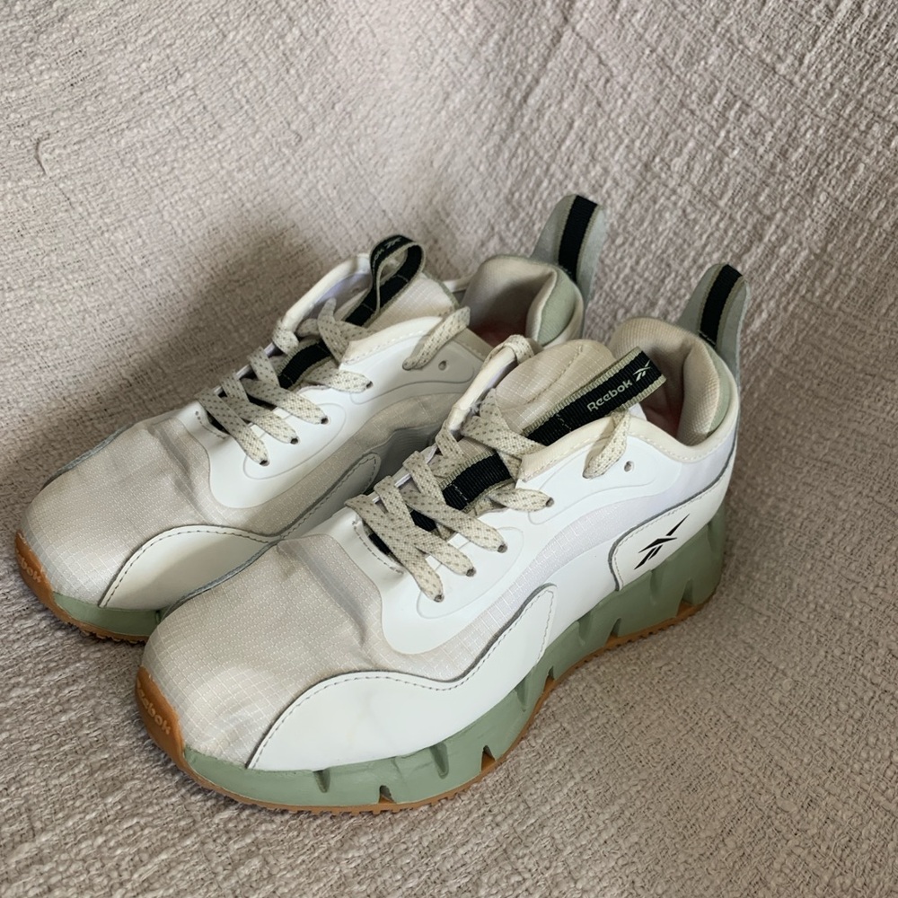 Reebok Cream and Olive Athletic Shoes  Women's Zig Dynamica STR